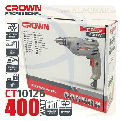 شنيور عادي ي/ش 10ملي 400وات CT10126 CROWN