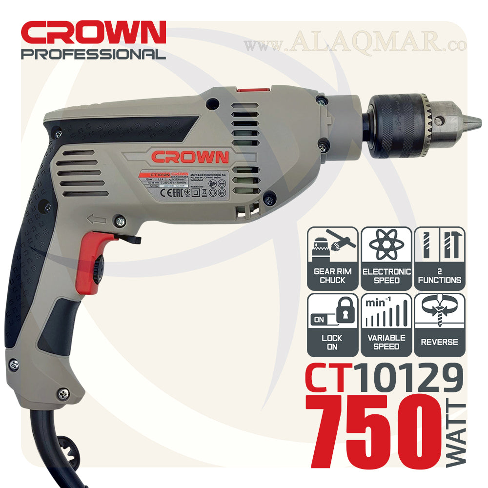 شنيور دقاق ي/ش 13ملي 750وات CT10129 CROWN