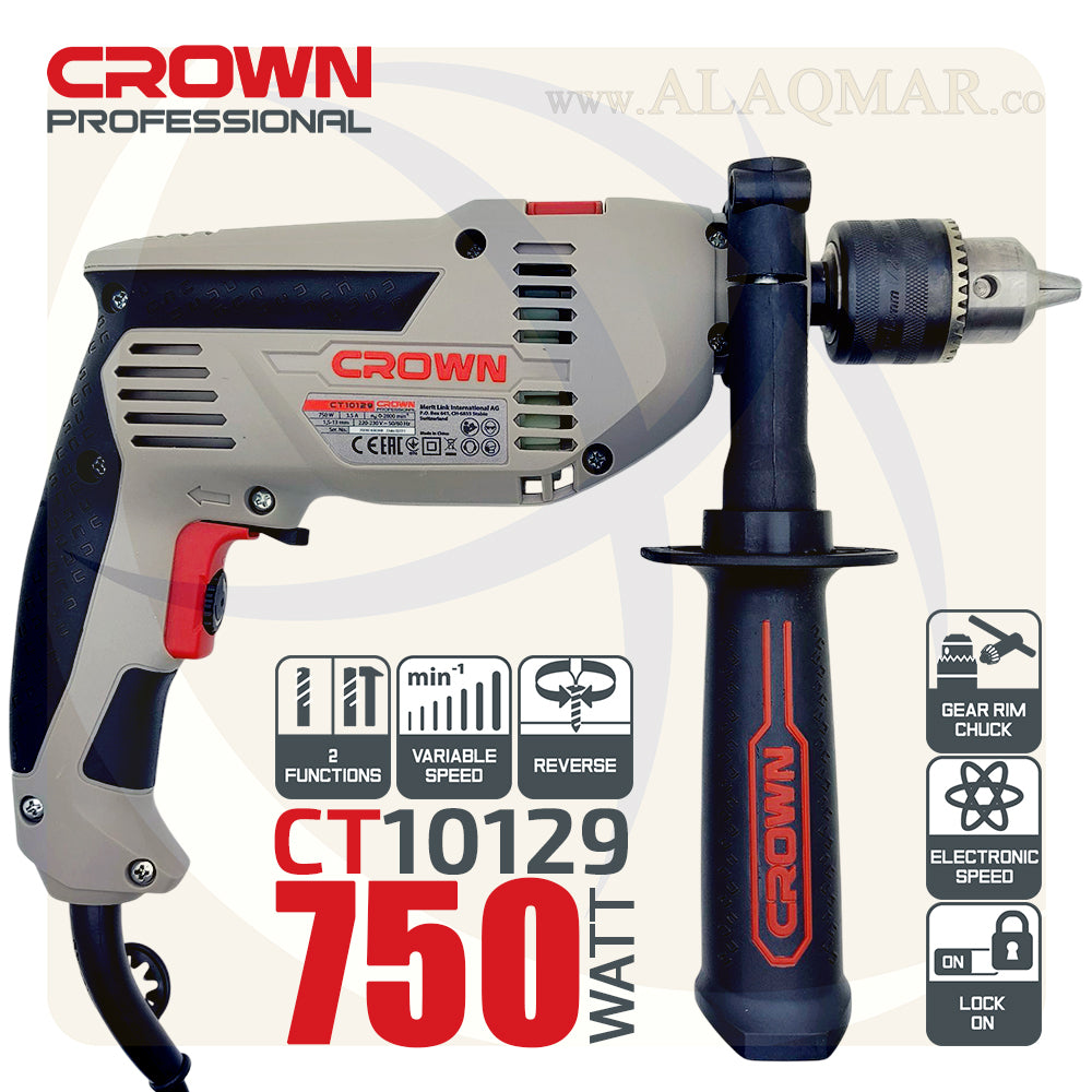 شنيور دقاق ي/ش 13ملي 750وات CT10129 CROWN