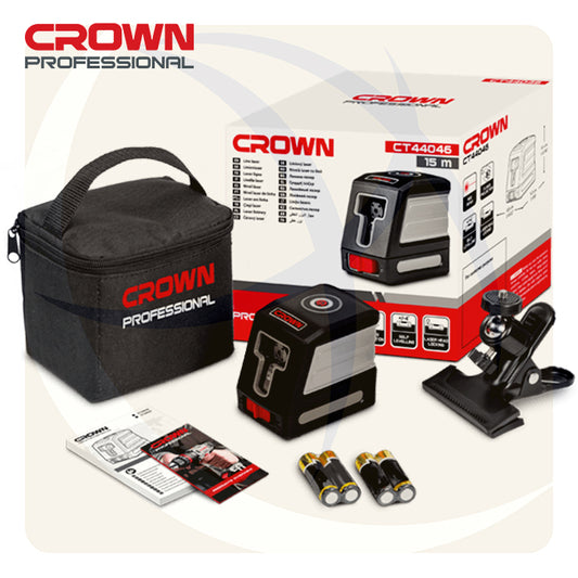ميزان ليزر مربع 2خط 15متر خط احمر CT44046 CROWN