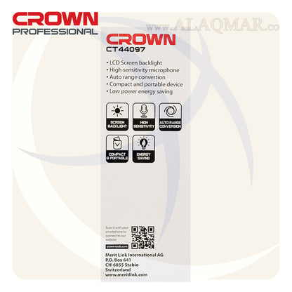 جهاز قياس مستوي الصوت   30DB~130DB CT44097 CROWN