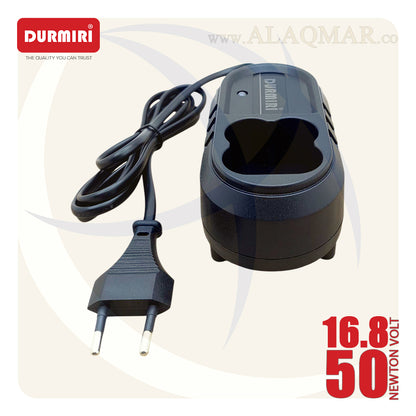 شنيور بطارية دقاق برشلس 16.8فولت 50نيوتن ظرف معدن 10ملي 2بطارية 2امبير Li-Ion + كيت DM-1135 DURMIRI