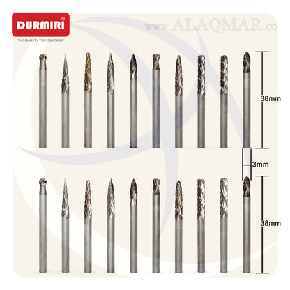 طقم بنط فريزة كربيد اكس 3*3ملي 20ق DM-1211 DURMIRI