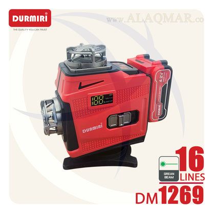 ميزان ليزر 16خط 30متر (4*360درجة)  خط اخضر DM-1269 DURMIRI