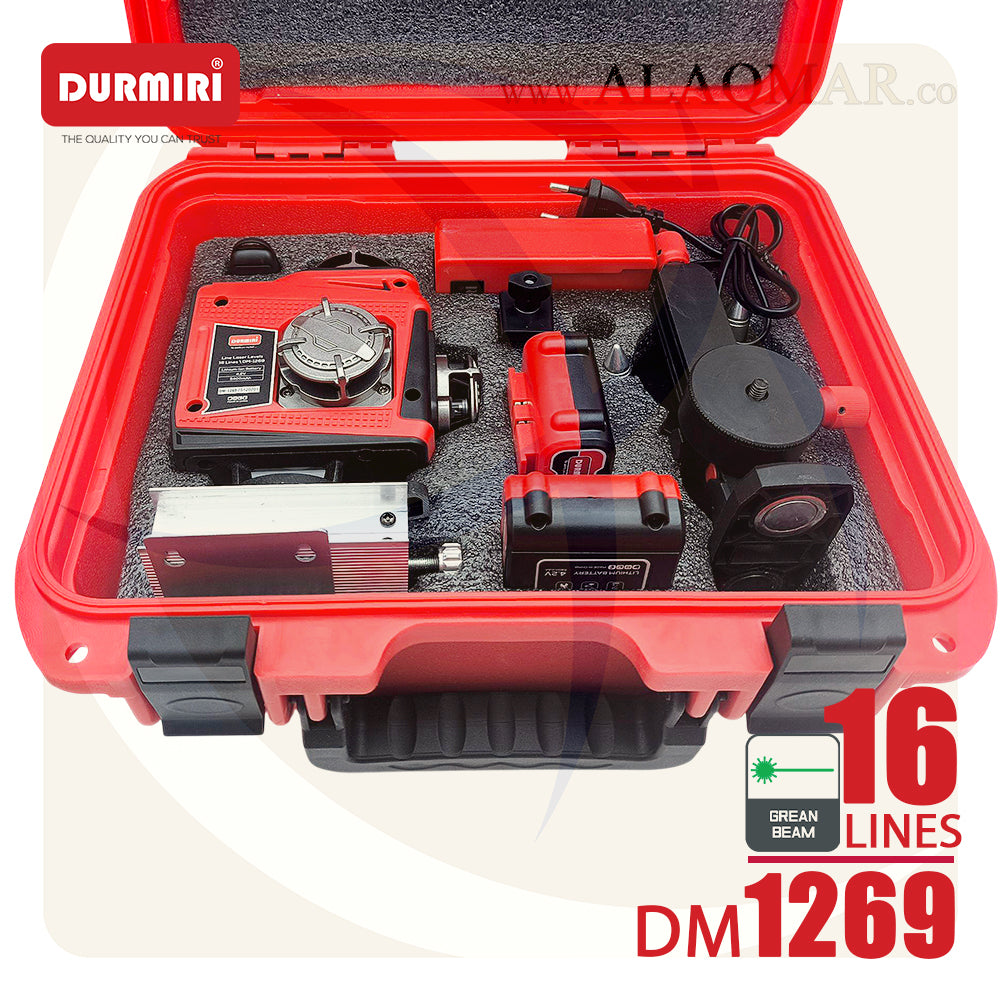 ميزان ليزر 16خط 30متر (4*360درجة)  خط اخضر DM-1269 DURMIRI