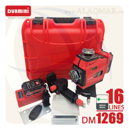 ميزان ليزر 16خط 30متر (4*360درجة)  خط اخضر DM-1269 DURMIRI