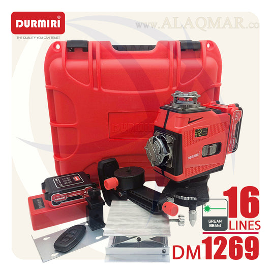 ميزان ليزر 16خط 30متر (4*360درجة)  خط اخضر DM-1269 DURMIRI