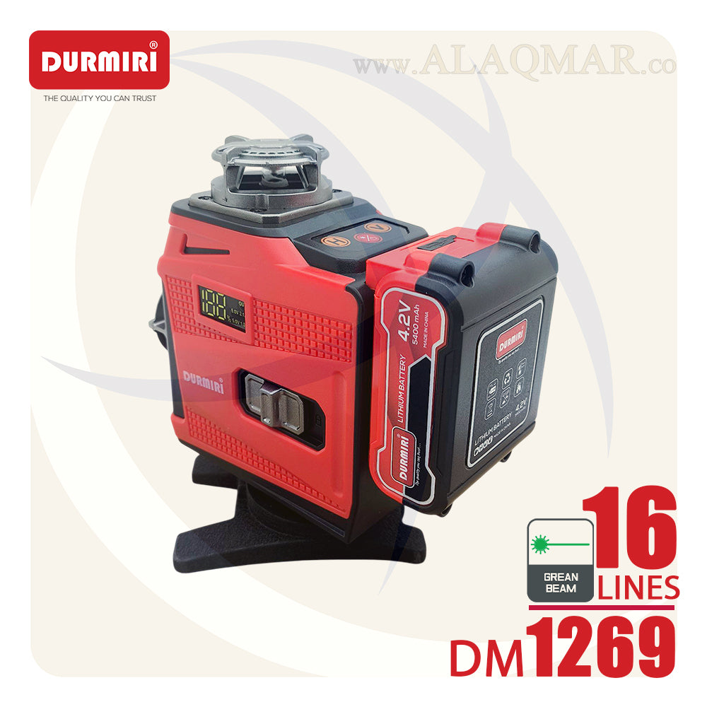 ميزان ليزر 16خط 30متر (4*360درجة)  خط اخضر DM-1269 DURMIRI