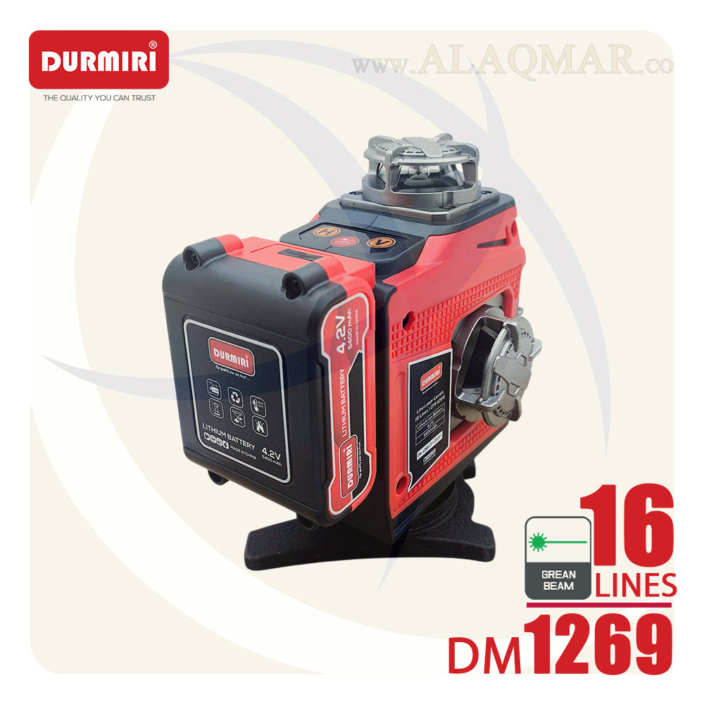 ميزان ليزر 16خط 30متر (4*360درجة)  خط اخضر DM-1269 DURMIRI