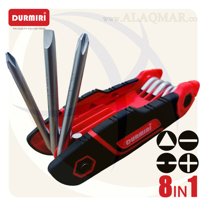 طقم مفك مطوة 8في1 DM-1493 DURMIRI
