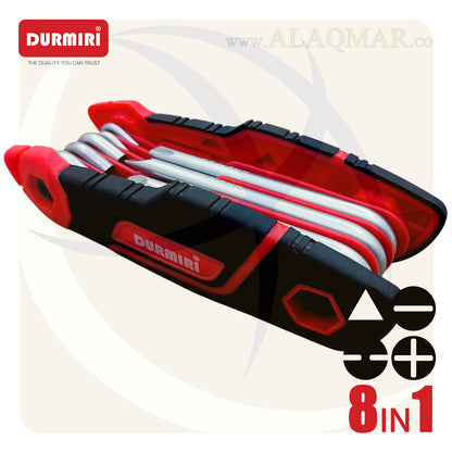 طقم مفك مطوة 8في1 DM-1493 DURMIRI
