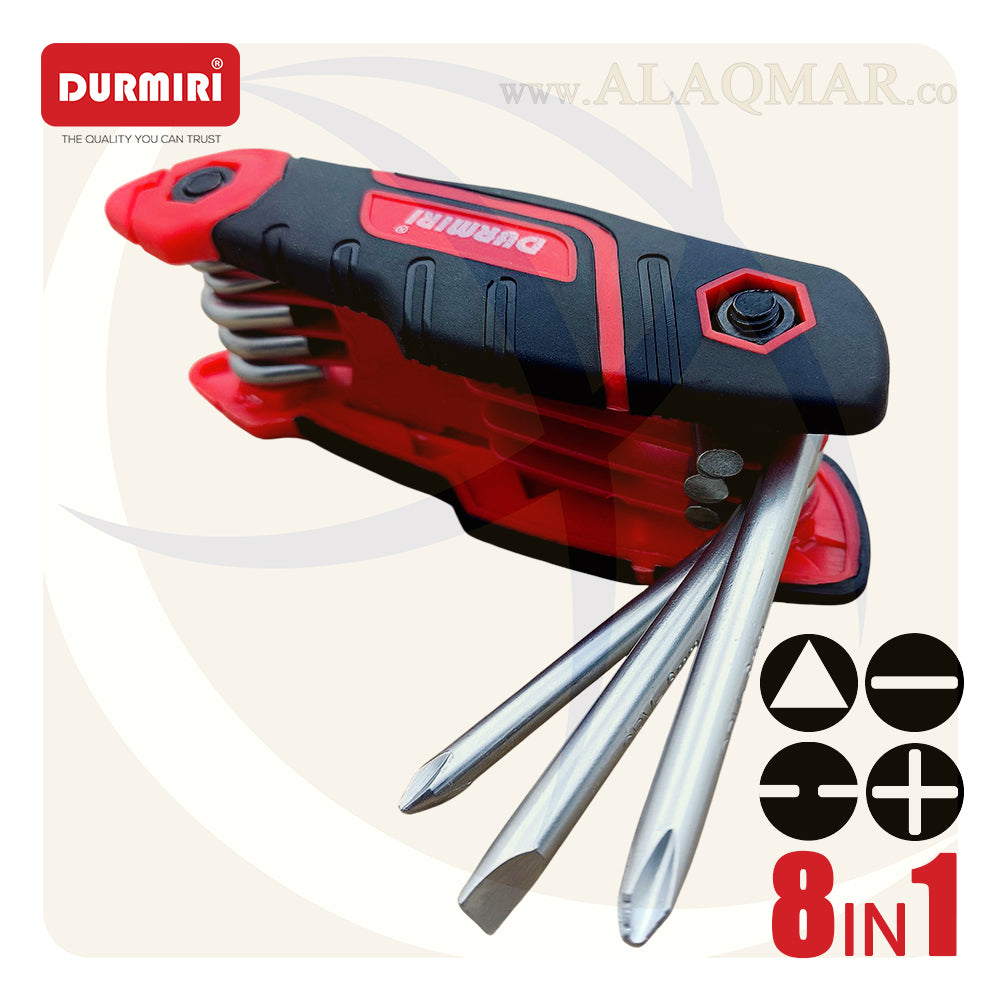 طقم مفك مطوة 8في1 DM-1493 DURMIRI
