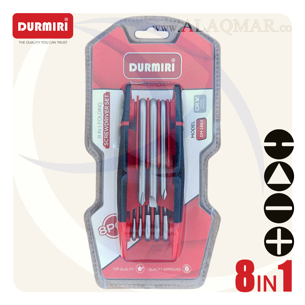 طقم مفك مطوة 8في1 DM-1493 DURMIRI