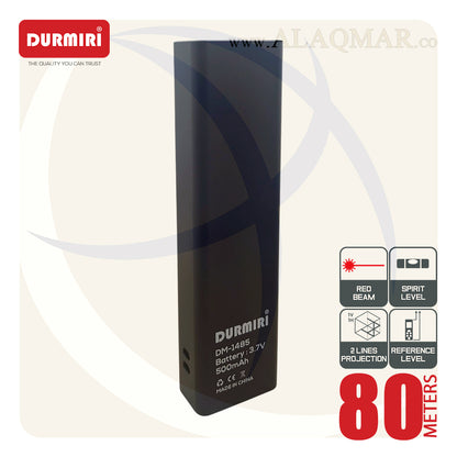 متر ليزر 80متر + ميزان ليزر 2خط 15متر  خط احمر DM-1485 DURMIRI