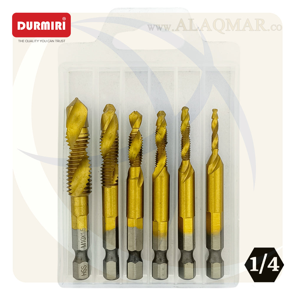 طقم بنط تخريم و قلوظة 6ق M3-M10 DM-278 DURMIRI
