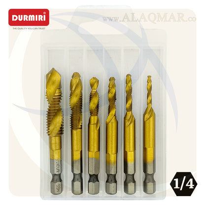 طقم بنط تخريم و قلوظة 6ق M3-M10 DM-278 DURMIRI