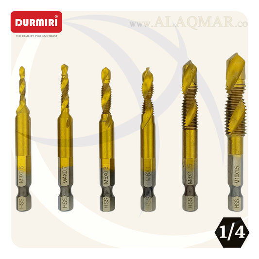 طقم بنط تخريم و قلوظة 6ق M3-M10 DM-278 DURMIRI