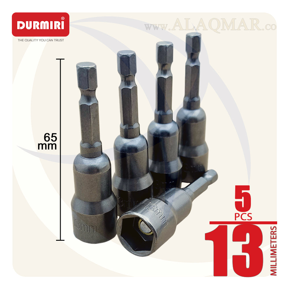 لقم ربط صواميل جمالون ممغنط 13ملي (5قطع) DM-369 DURMIRI