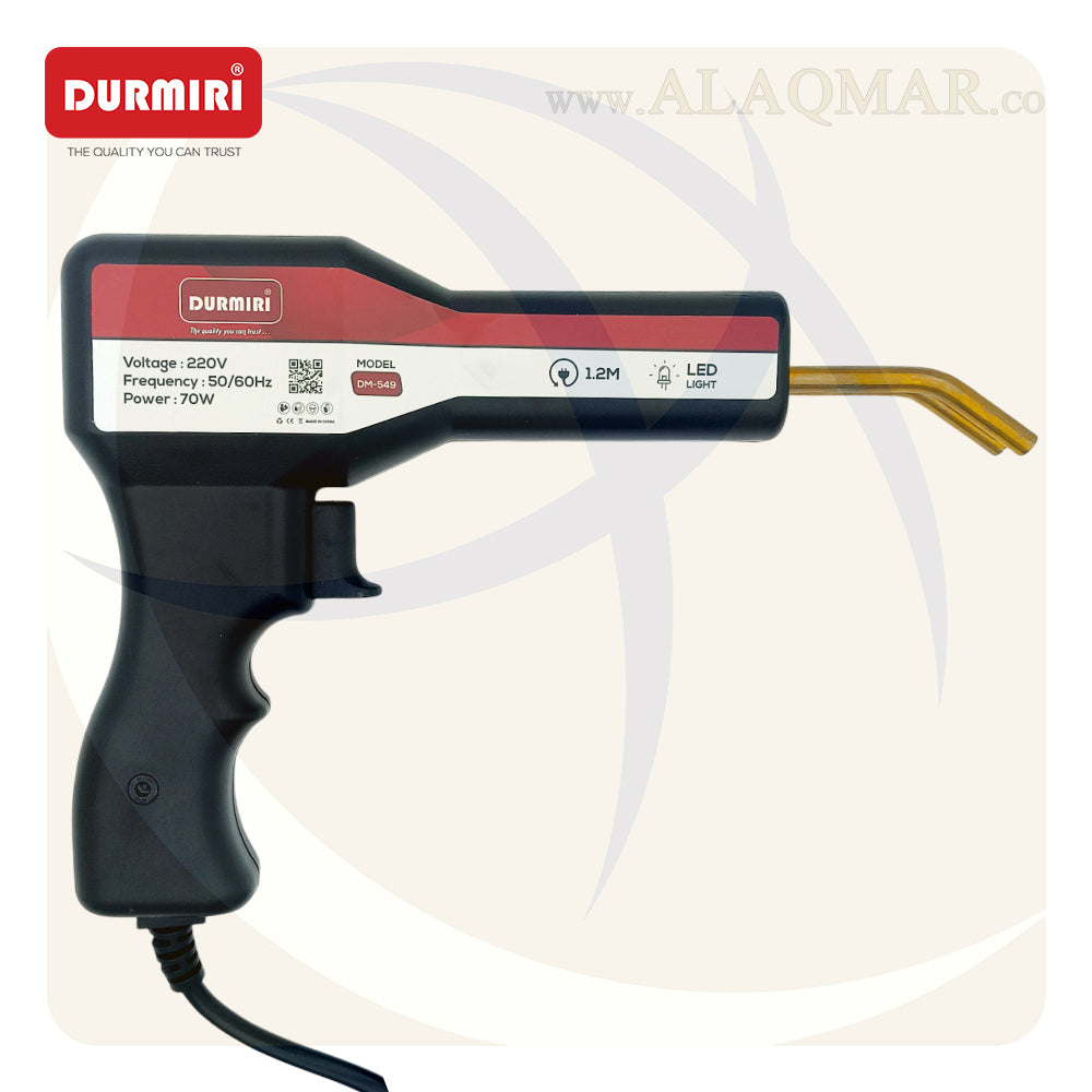 مسدس لحام رفرف و بلاستيك 70وات خدمة شاقة +  كليبسات DM-549 DURMIRI