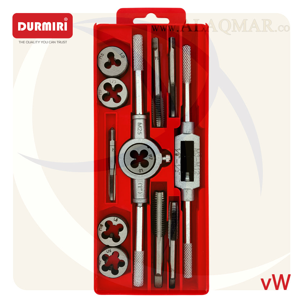 طقم بوجي دكر و لقمة قلاوظ 12ق M6-M12 علبة بلاستيك VW DM-501 DURMIRI