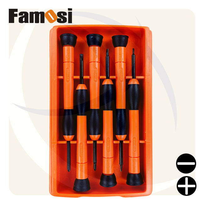 طقم مفك الكترونيات عادة و صليبة 6ق FSE0201 FAMOSI