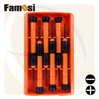 طقم مفك الكترونيات عادة و صليبة 6ق FSE0201 FAMOSI