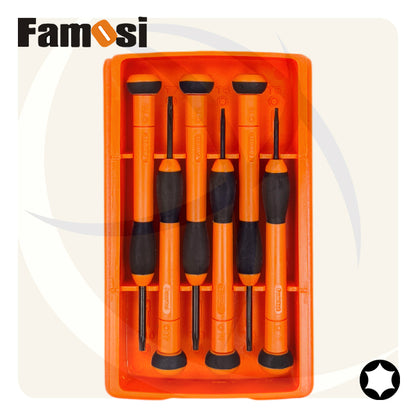 طقم مفك الكترونيات نجمة توركس 6ق FSE0202 FAMOSI
