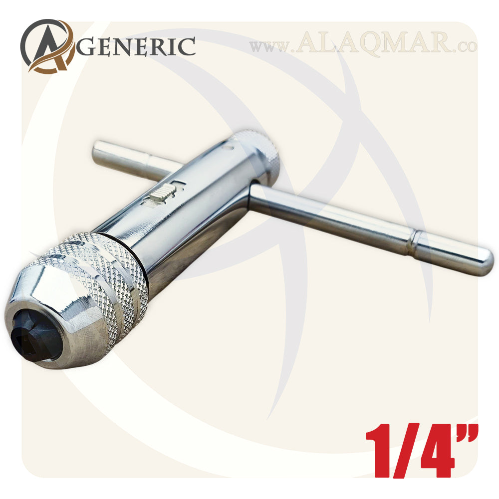 ذراع بوجي دكر قلاووظ سيستم 1/4بوصة T-Handle Ratchet Tap Wrench DM255 GENERIC