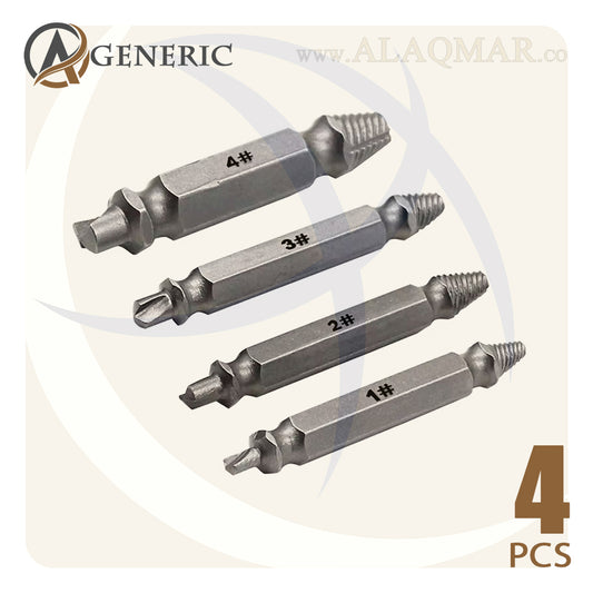 طقم ايزي اوت 2في1 4ق 1-4 SCREW EXTRACTOR GENERIC