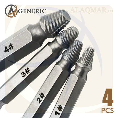 طقم ايزي اوت 2في1 4ق 1-4 SCREW EXTRACTOR GENERIC
