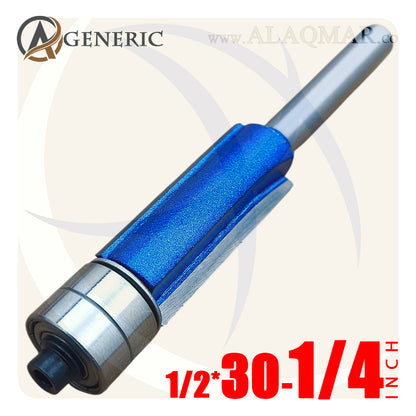 بنط راوتر عدلة مسح ونسخ كعب 2 بلي علوي 2 ريشة - كعب 1/4 بوصة - مقاس 1/2×30 BLUE GENERIC
