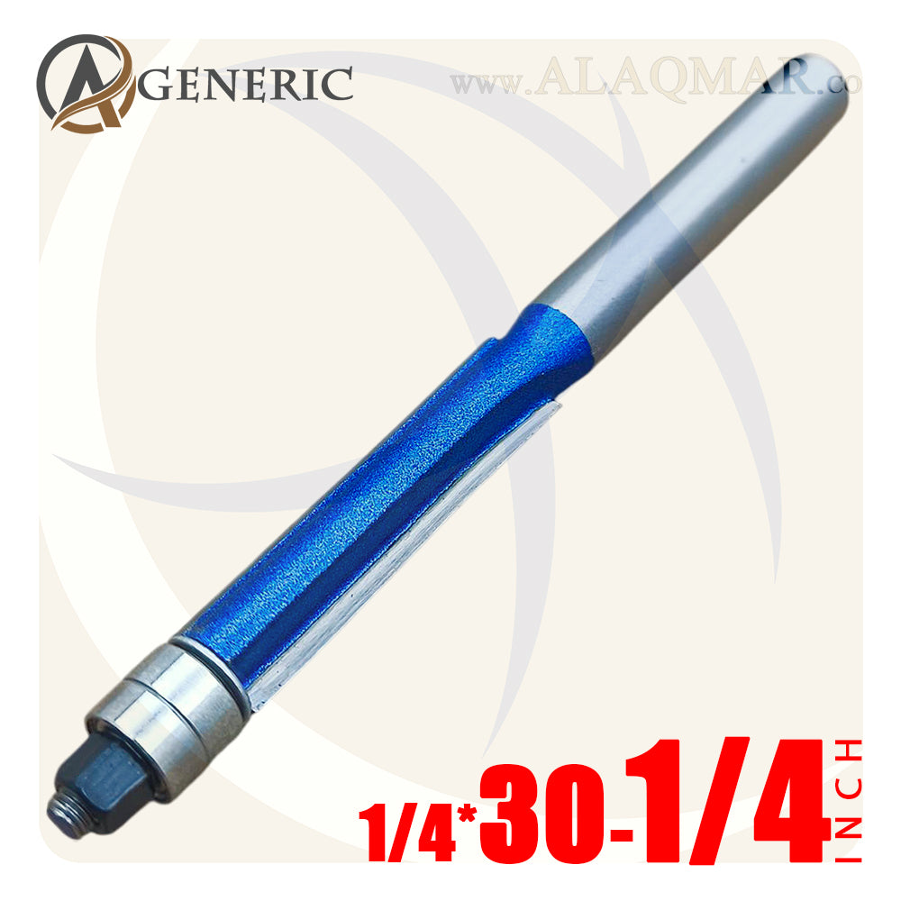 بنط راوتر عدلة مسح ونسخ كعب 2 بلي علوي 2 ريشة - كعب 1/4 بوصة - مقاس 1/4×30 BLUE GENERIC