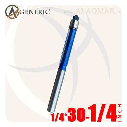 بنط راوتر عدلة مسح ونسخ كعب 2 بلي علوي 2 ريشة - كعب 1/4 بوصة - مقاس 1/4×30 BLUE GENERIC