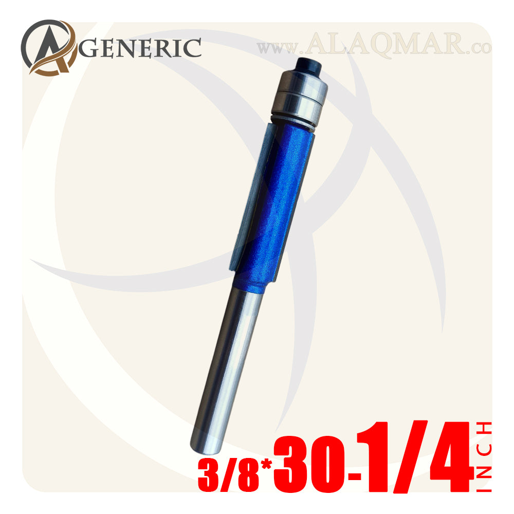 بنط راوتر عدلة مسح ونسخ كعب 2 بلي علوي 2 ريشة - كعب 1/4 بوصة - مقاس 3/8×30 BLUE GENERIC