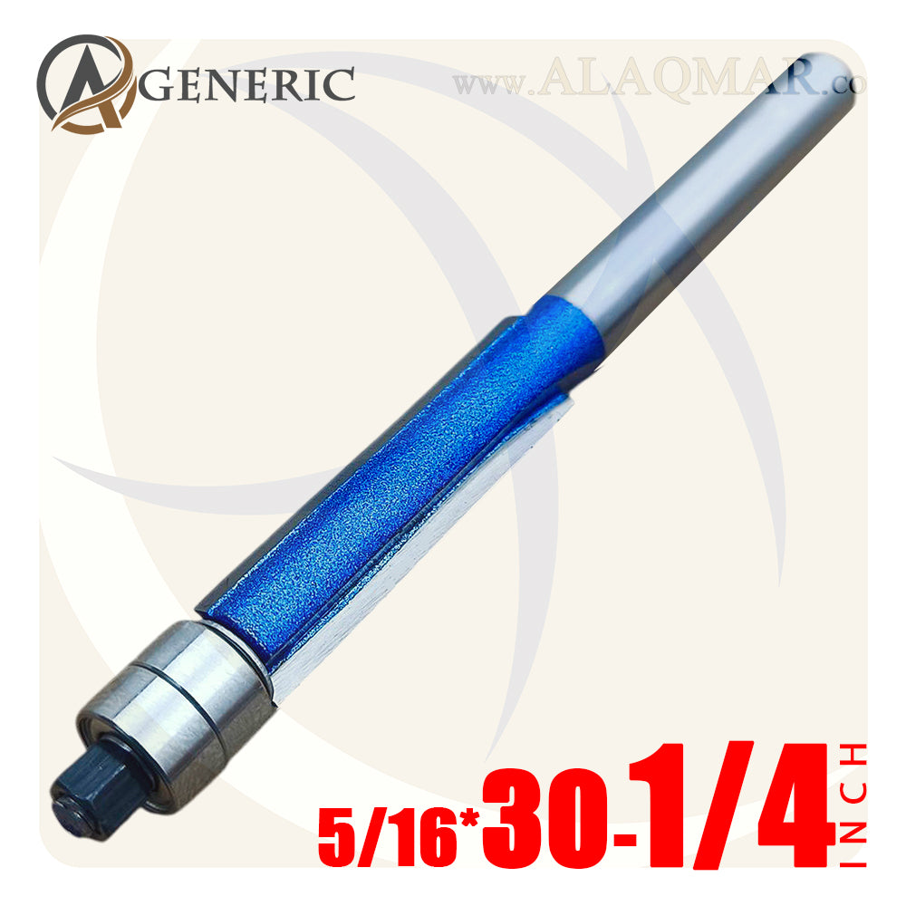 بنط راوتر عدلة مسح ونسخ كعب 2 بلي علوي 2 ريشة - كعب 1/4 بوصة - مقاس 5/16×30 BLUE GENERIC