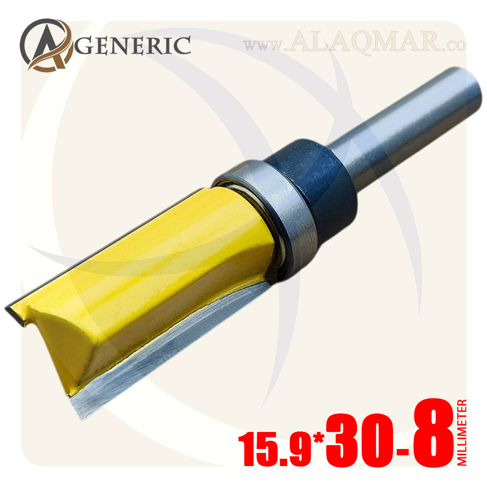 بنط راوتر عدلة مسح ونسخ كعب بلي سفلي 2 ريشة - كعب 8 ملي - مقاس 15.9×30 GENERIC