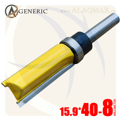 بنط راوتر عدلة مسح ونسخ كعب بلي سفلي 2 ريشة - كعب 8 ملي - مقاس 15.9×40 GENERIC