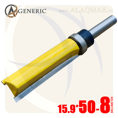 بنط راوتر عدلة مسح ونسخ كعب بلي سفلي 2 ريشة - كعب 8 ملي - مقاس 15.9×50 GENERIC