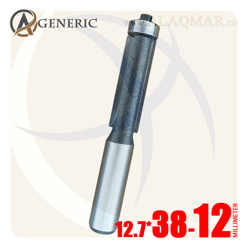 بنط راوتر عدلة مسح ونسخ كعب بلي علوي 2 ريشة - كعب 12 ملي - مقاس 12.7×38 GENERIC