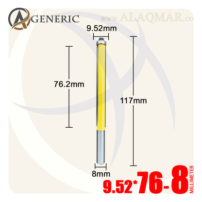 بنط راوتر عدلة مسح ونسخ كعب بلي علوي 2 ريشة - كعب 8 ملي - مقاس 9.52×76 GENERIC