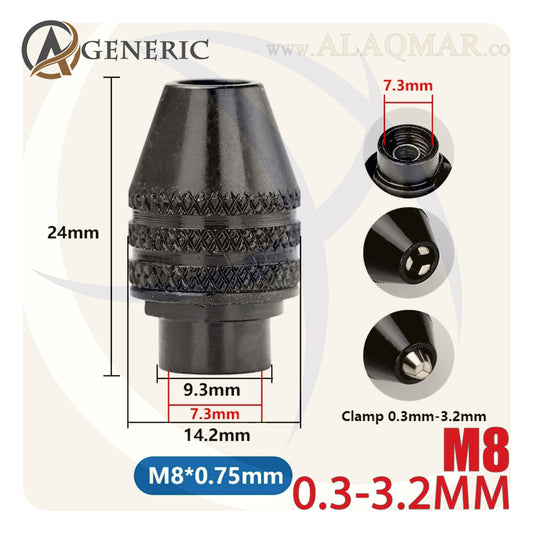 ظرف ميني كرافت اتوماتيك 0.3-3.2ملي M8*0.75 MINI GENERIC