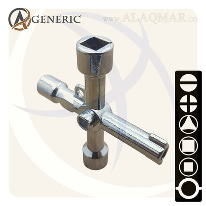 مفتاح كبائن و طوارئ و صيانة 4في1 4IN1 CROSS KEY GENERIC