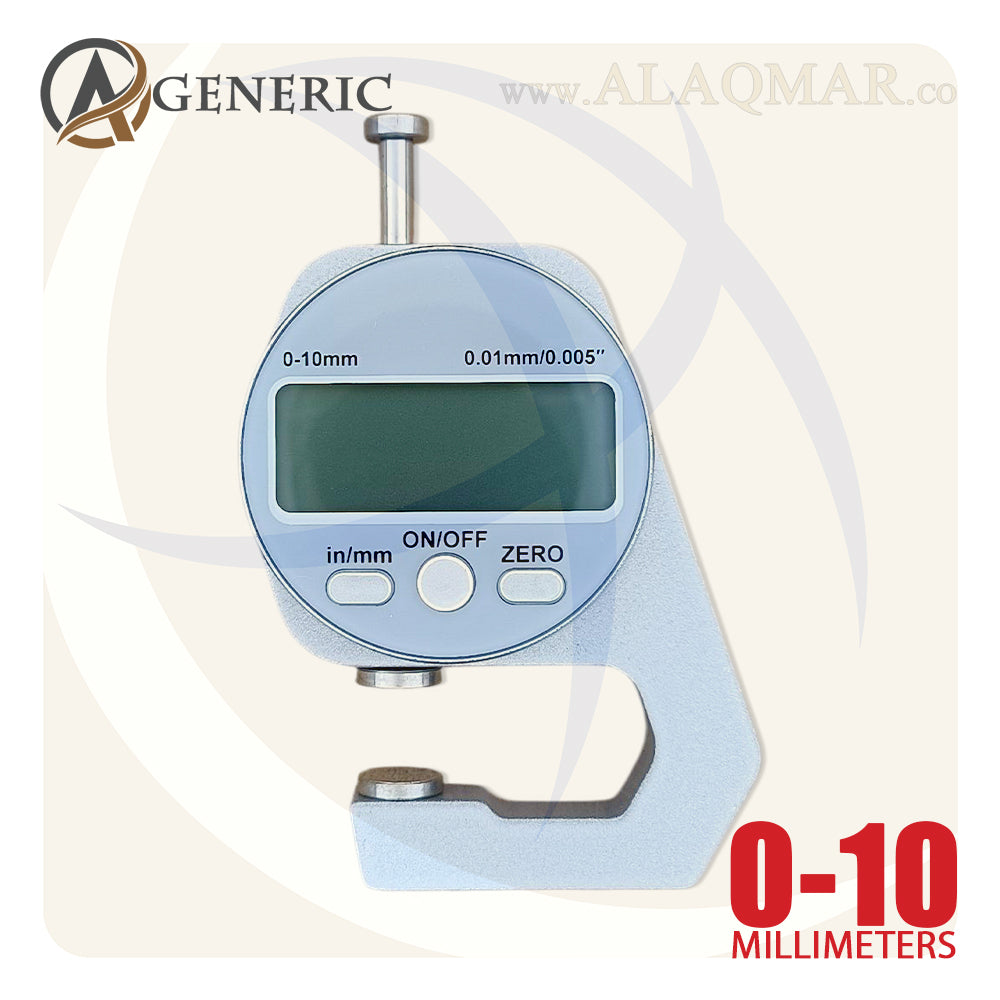 ميكرومتر قياس سمك ديجيتل جيتش ضغط 0-10ملي علبة بلاستيك DM1200 GENERIC