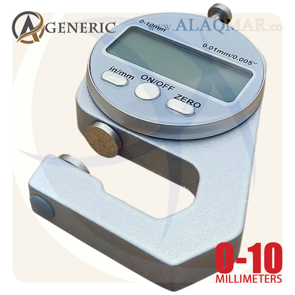 ميكرومتر قياس سمك ديجيتل جيتش ضغط 0-10ملي علبة بلاستيك DM1200 GENERIC