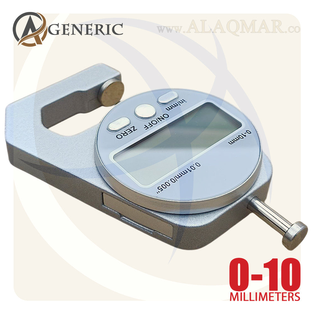 ميكرومتر قياس سمك ديجيتل جيتش ضغط 0-10ملي علبة بلاستيك DM1200 GENERIC
