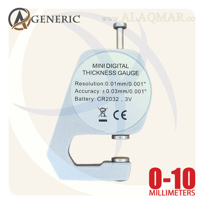 ميكرومتر قياس سمك ديجيتل جيتش ضغط 0-10ملي علبة بلاستيك DM1200 GENERIC