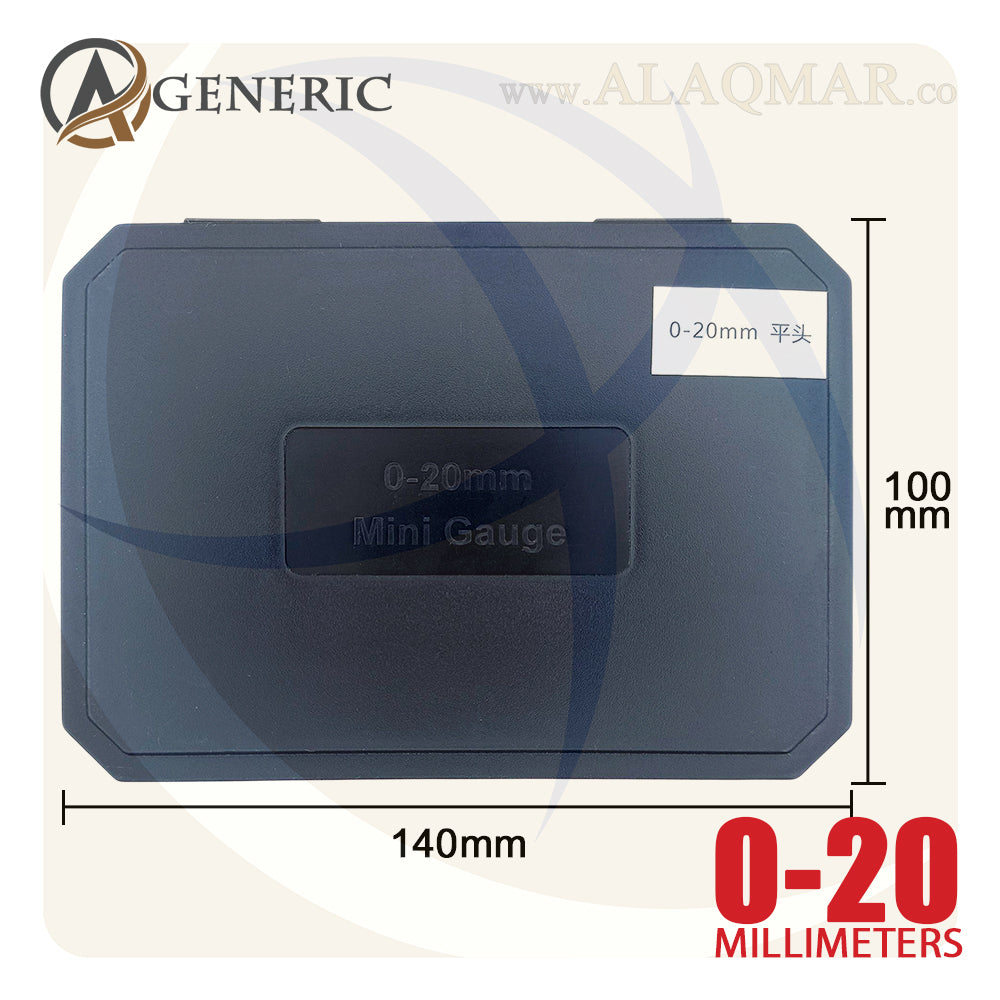 ميكرومتر قياس سمك ديجيتل جيتش ضغط 0-20ملي علبة بلاستيك DM1201 GENERIC