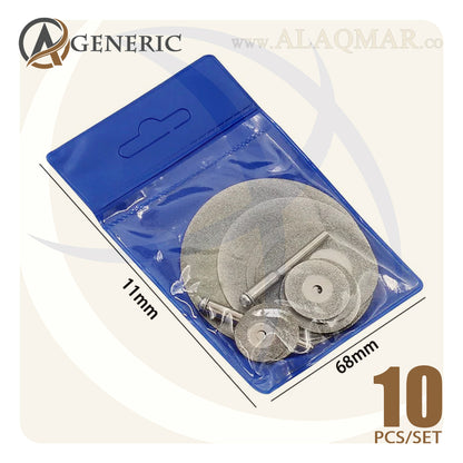 طقم اسطوانات قطع ميني الماظ 16-60ملي 10ق + 2ق ماندرل DIAMOND SAW GENERIC