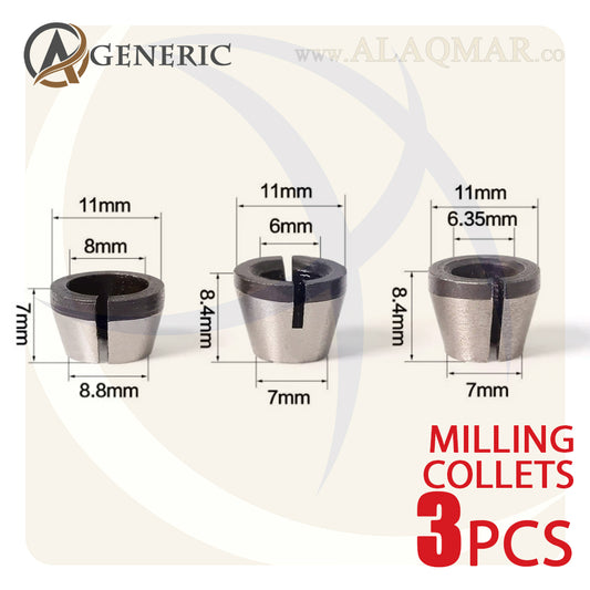 طقم كوليه ماكينة راوتر 3ق 6+6.35+8ملي G-COLLET-MULTI GENERIC
