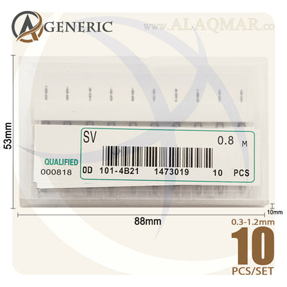 طقم بنط تنجستن كربيد الكتروني 10ق 0.3-1.2ملي اكس 3ملي PCB10P03 GENERIC
